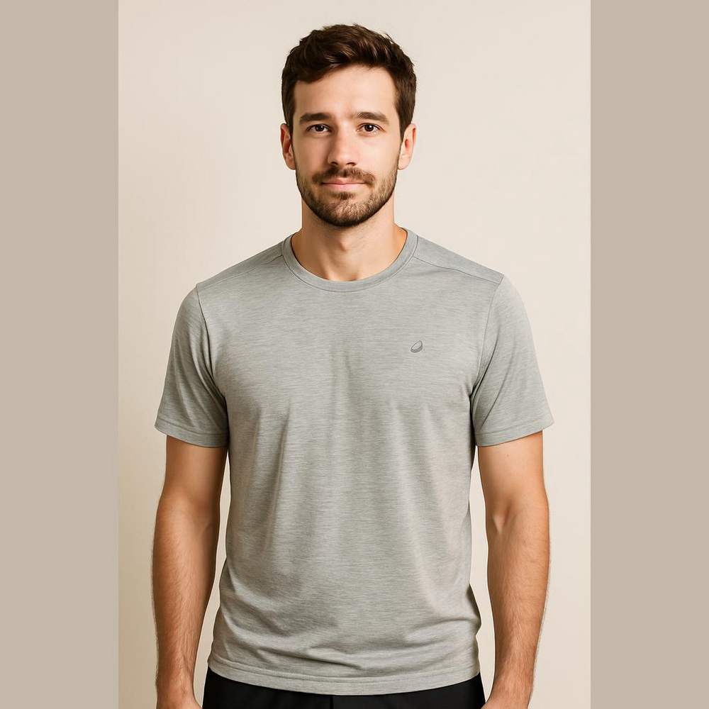 ASICS Gray Athletic Running T Shirt Medium